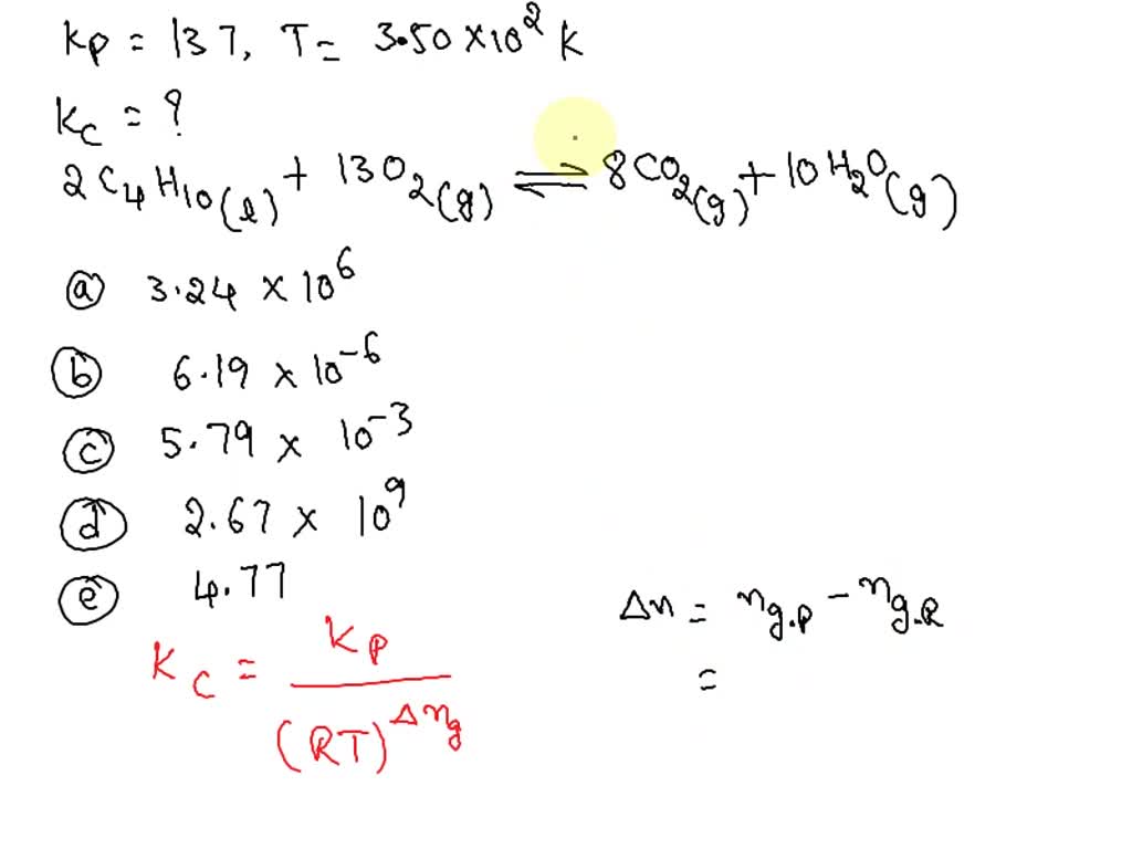 SOLVED 3 Calculate Kc For The Reaction At 103 C 3 COlg 2 Hzlg