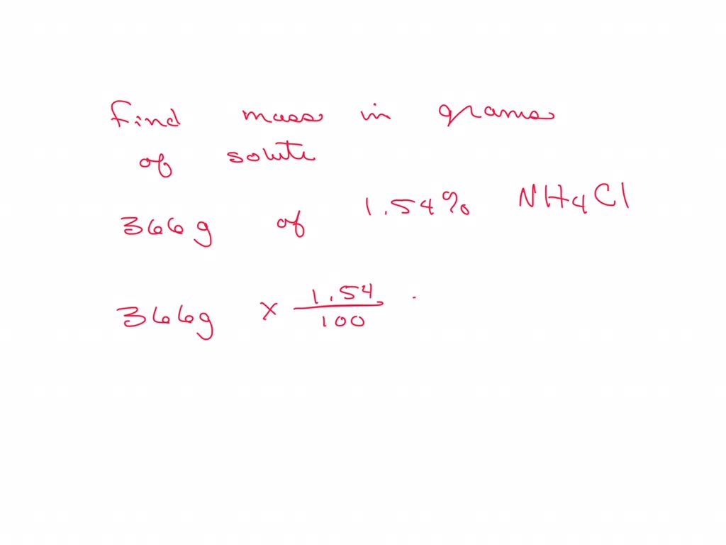 Solved Calculate The Mass In Grams Of Solute Present In Each Of The