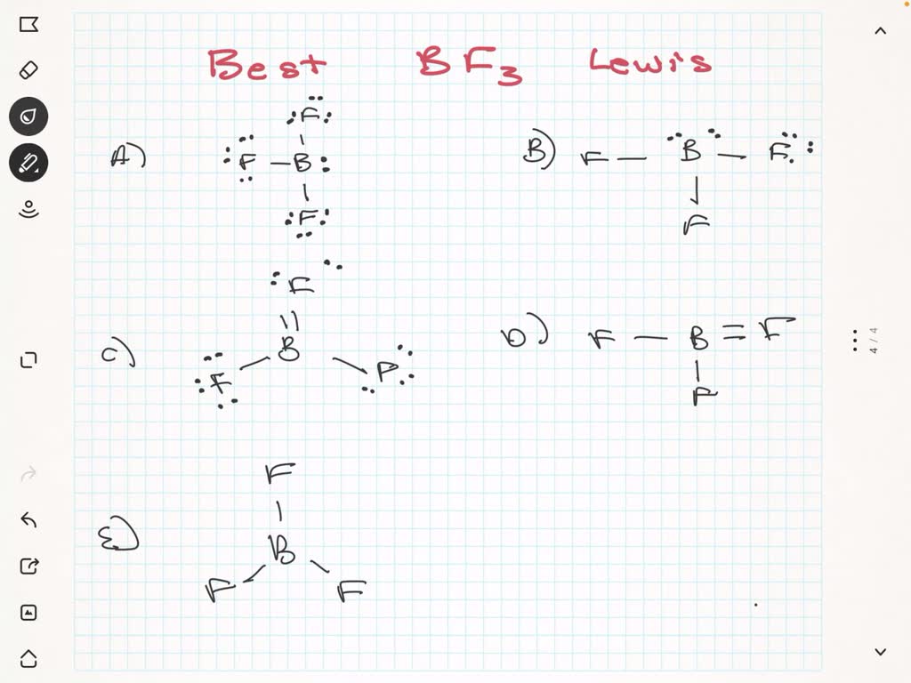 SOLVED Choose The Best Lewis Structure For BF3 127 I B F