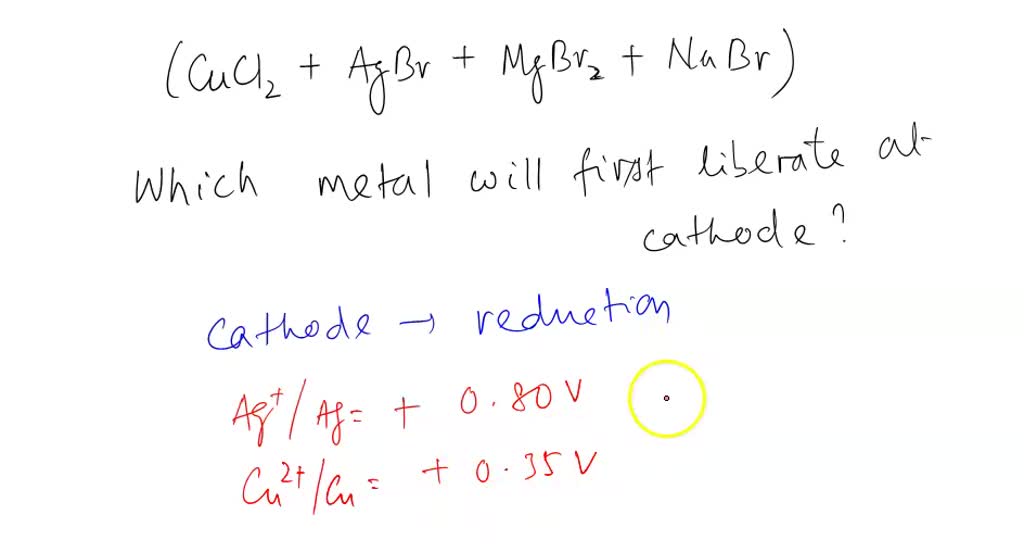 Solved Electrolysis Is Performed On A Mixture Of Molten Cucl Agbr