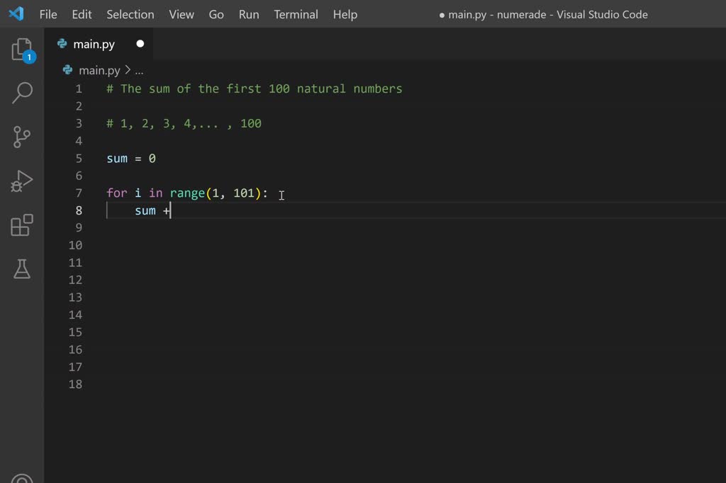 SOLVED Write A Python Program To Find The Sum Of First 100 Natural