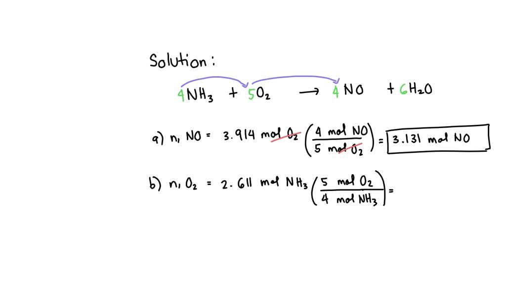 Solved Ammonia Reacts With A Limited Amount Of Oxygen According To The