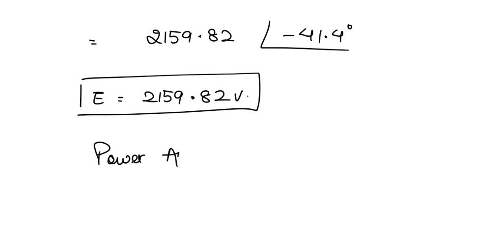 SOLVED A Three Phase 208 V Synchronous Motor Has A Synchronous