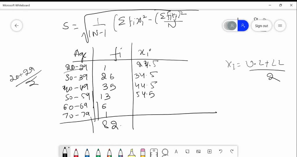 Solved Find The Standard Deviation Of The Sample Data Summarized In A