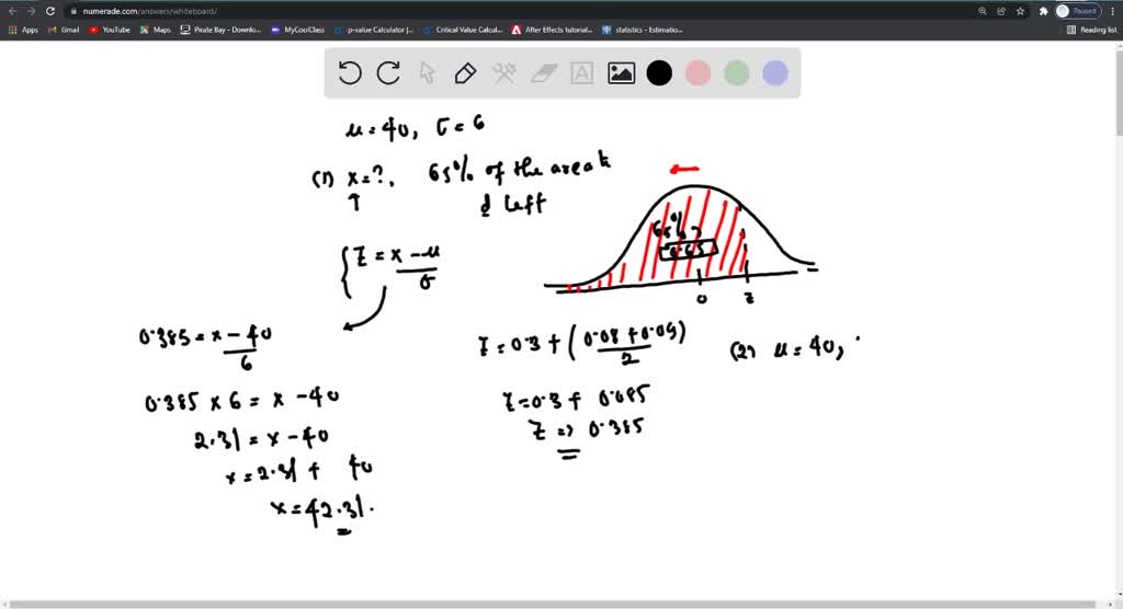 Solved Given A Normal Distribution With U And Find The