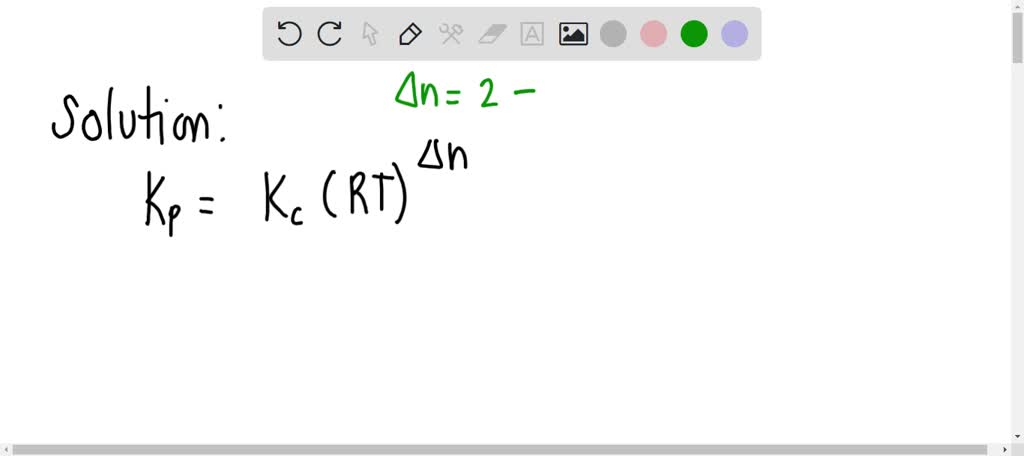 Solved At C The Equilibrium Constant Kp For The Following