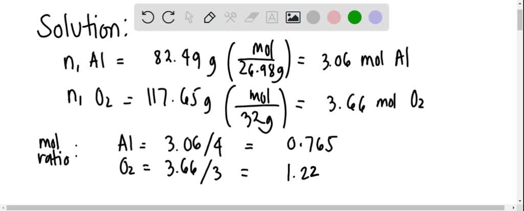 SOLVED Consider The Reaction 4al 3o2 2al2o3 Calculate The Mass In