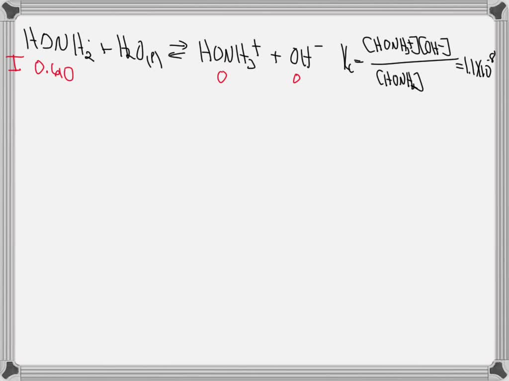 Solved The Equilibrium Constant Kc For The Following Reaction Is