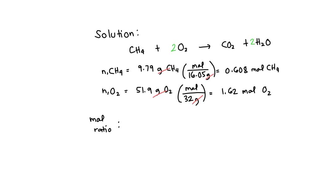 Solved Gaseous Methane Ch Reacts With Gaseous Oxygen Gas O To