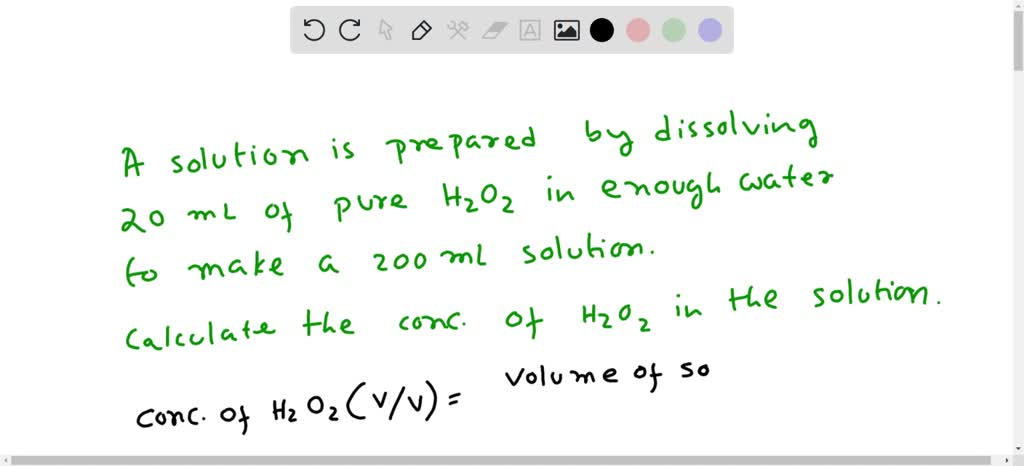 Solved A Solution Is Prepared By Dissolving Ml Of Pure Hydrogen