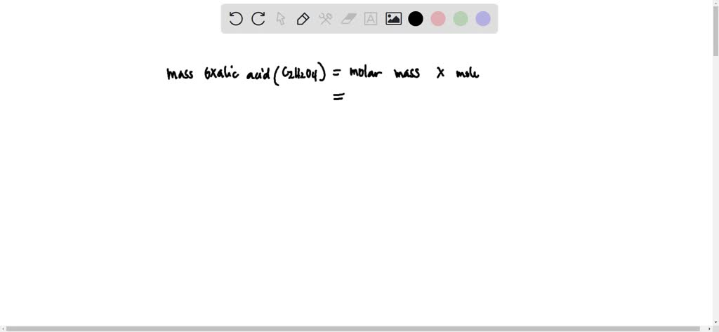 SOLVED 3 Calculate The Molar Mass Of Oxalic Acid Dihydrate HzCz04 2HzO