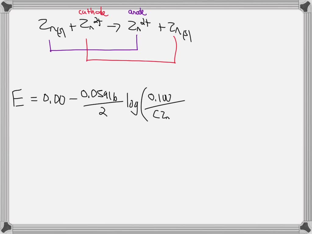 Solved The Voltage Generated By The Zinc Concentration Cell Described