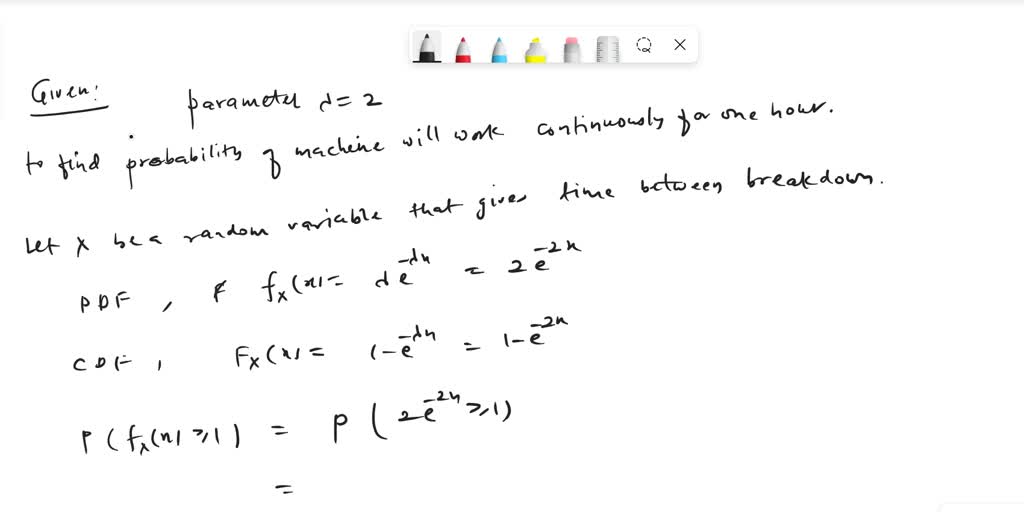 Solved The Time A Particular Machine Operates Before Breaking Down