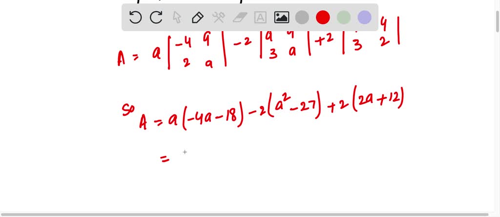 Solved Point Given The Matrix Find All Values Of A That Make A