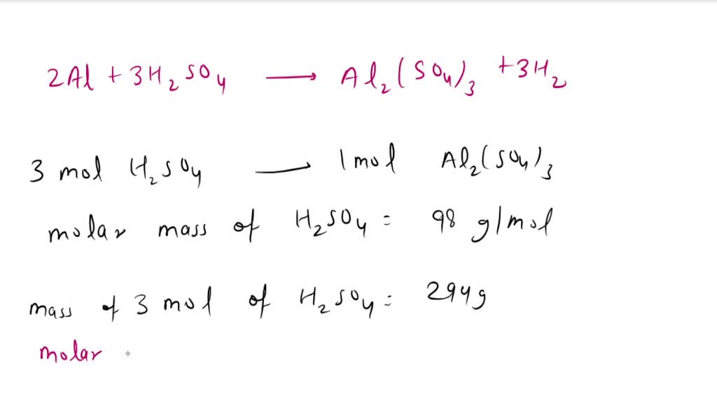 Solved How Many Grams Of Aluminum Sulfate Al So Would Be Formed