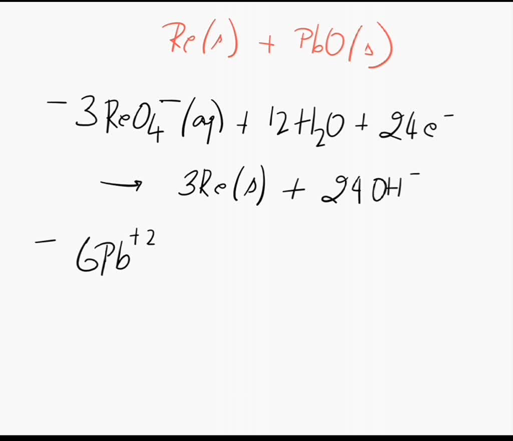 SOLVED Complete And Balance The Following Redox Reaction In Basic