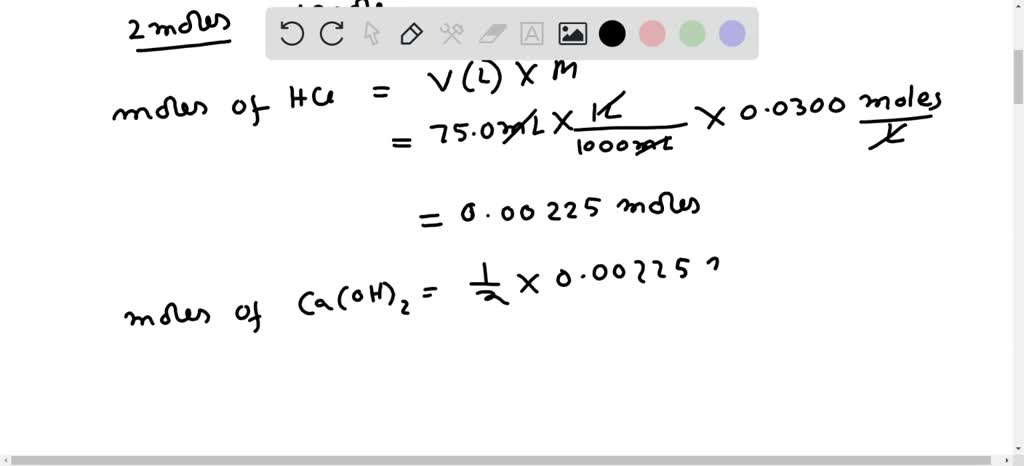 Solved What Volume In Milliliters Of M Ca Oh Is Required To