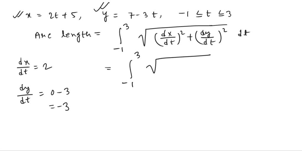 SOLVED Find The Arc Length Of The Curve On The Given Interval Round