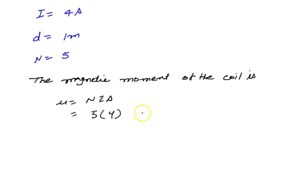 Solved A Circular Coil Consists Of Loops Each Of Diameter M The