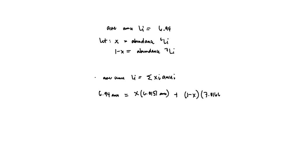 Solved There Are Only Two Naturally Occurring Stable Isotopes Of