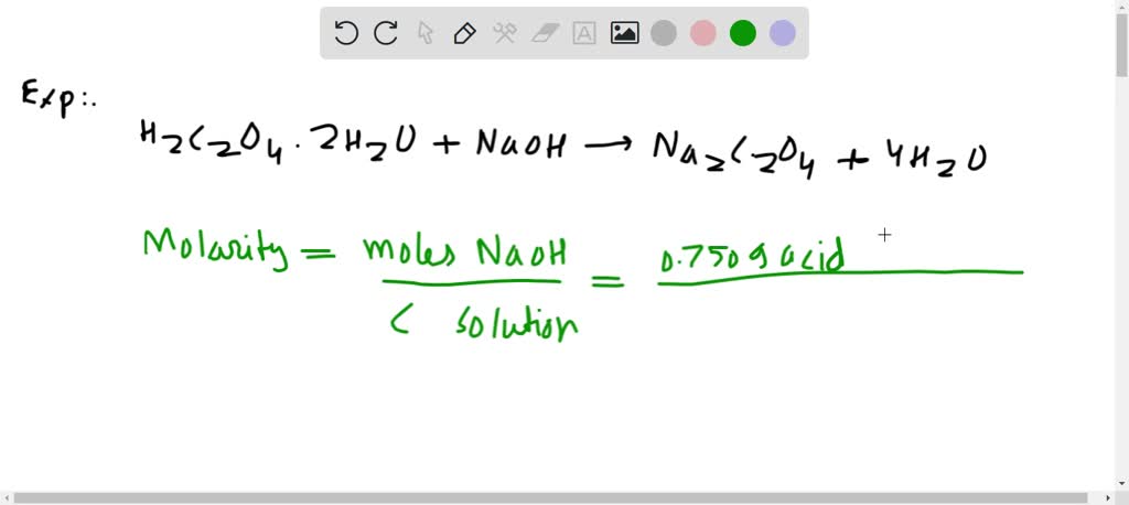 SOLVED Suppose A 0 44 M Aqueous Solution Of Oxalic Acid H2C2O4 Is