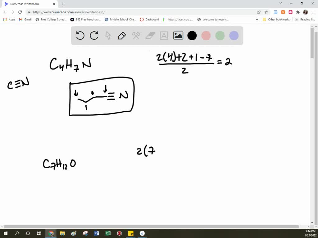 Solved An Unknown Molecule With The Molecular Formula Cshano Produces