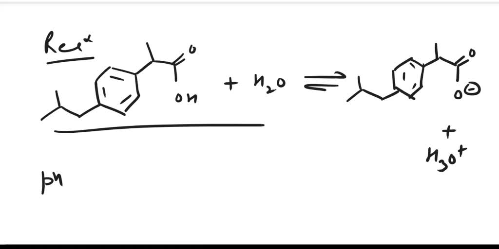 Solved Ibuprofen Is A Weak Acid Write An Equation To Show How A Weak