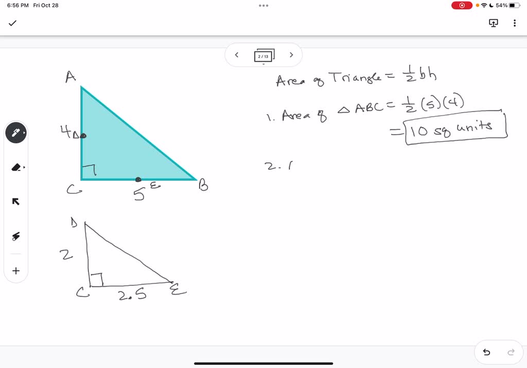 Solved In Right Triangle Abc Ac And Bc A New Triangle Dec Is