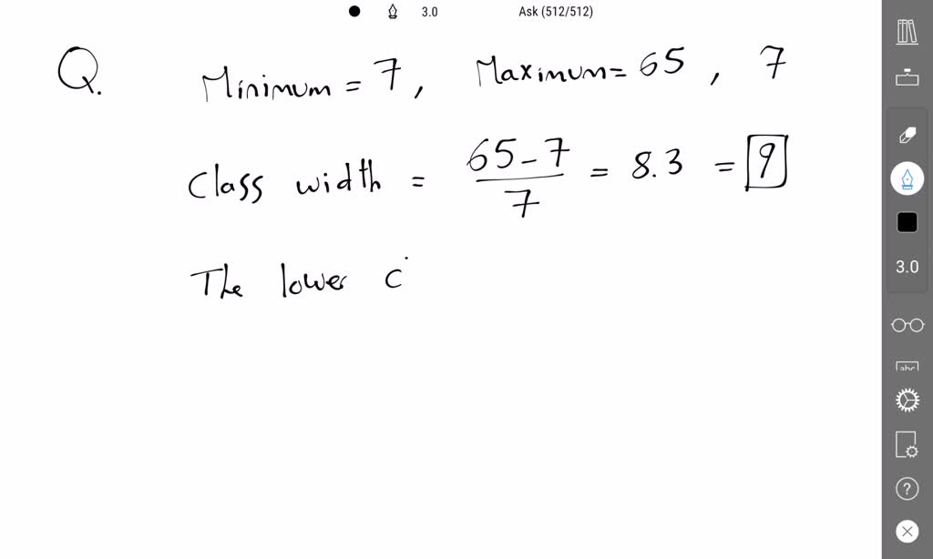 Use The Given Minimum And Maximum Data Entries And The Number Of