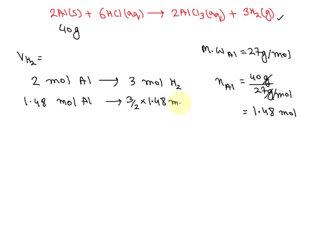 Solved What Is The Volume In Liters Of Hydrogen Gas That Would Be