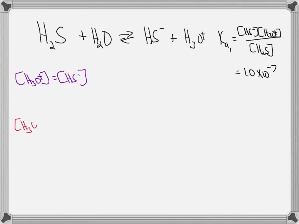 Solved Calculate The Concentration Of Hs In An Aqueous Solution Of