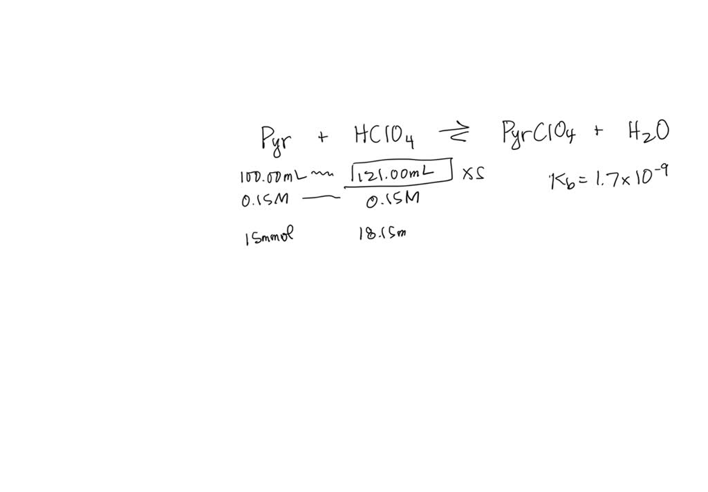 Solved Calculate The Ph Of Ml Of M Pyridine Solution After