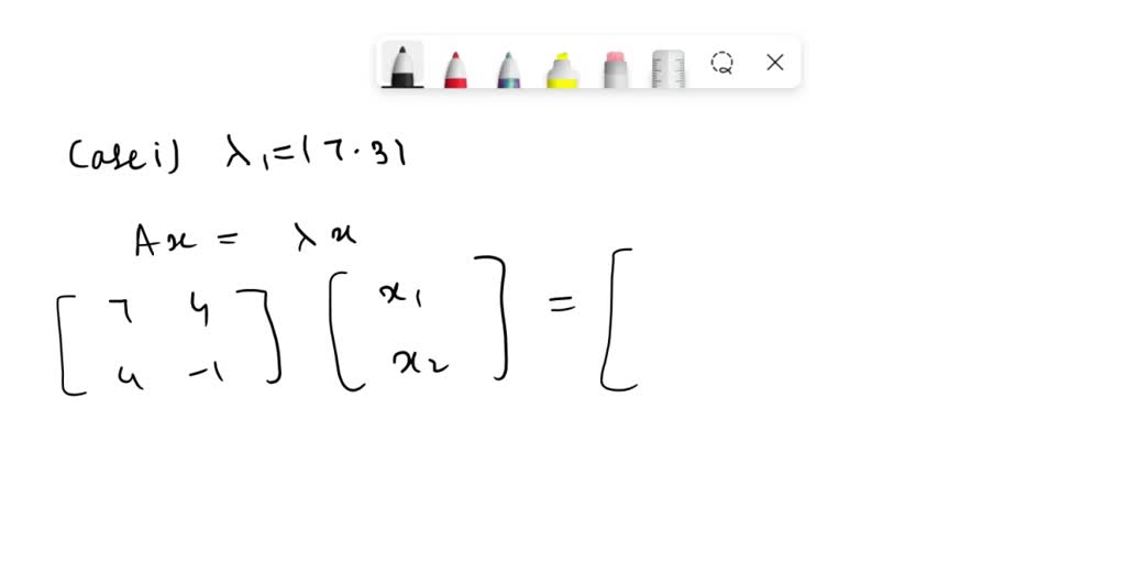 SOLVED 1 For A Transformation Matrix A 4 Find The Eigenvalues And