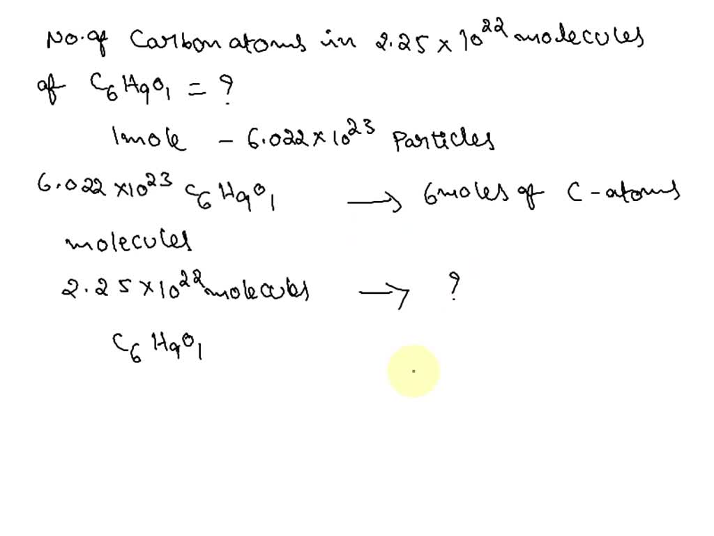 SOLVED How Many Moles Are There In A Sample Of 2 55 X 1022 Carbon Atoms