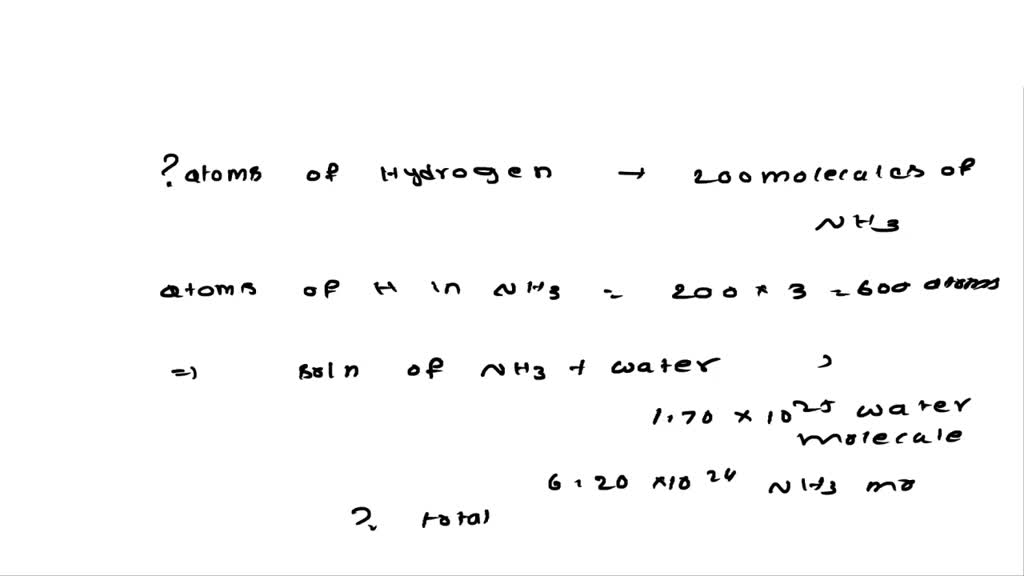 SOLVED A solution of ammonia and water contains 2 80Ã10 25 water