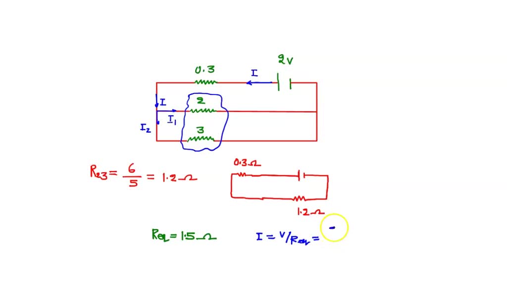 SOLVED Calculate The Current Flowing Through Each Of The Resistors