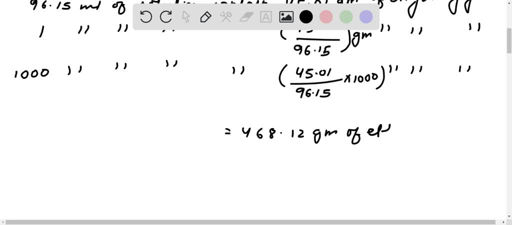 Solved What Is The Concentration In Molarity Of An Aqueous Solution