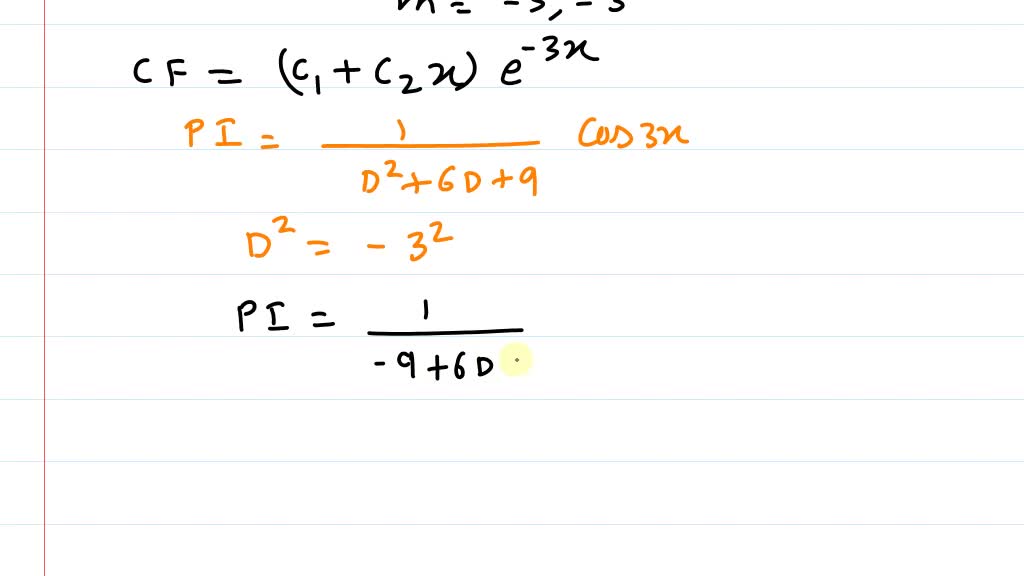 Solved Find The General Solution Of The Differential Equation E Ty