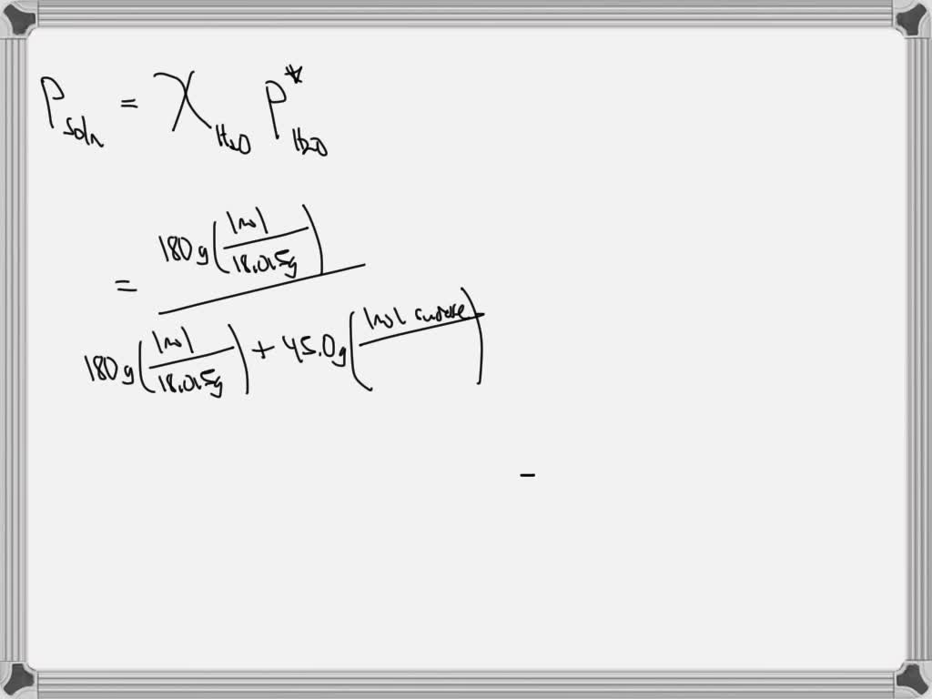 Solved Sucrose Is A Nonvolatile Nonionizing Solute In Water