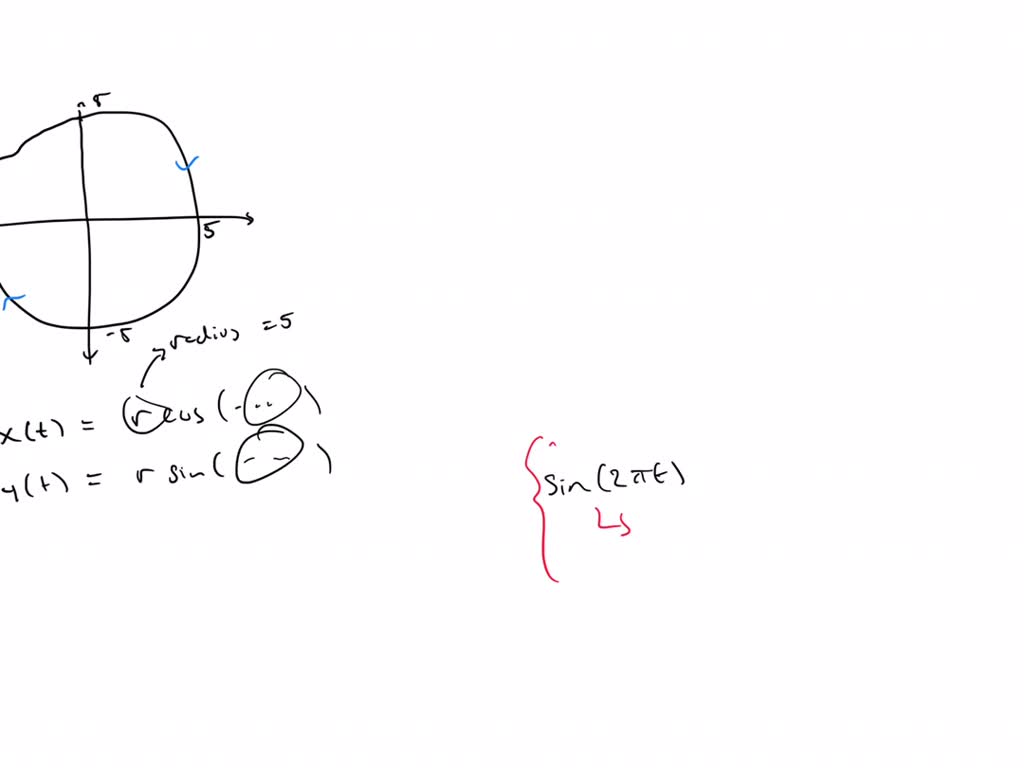 Solved Find Parametric Equations For The Position Of A Particle Moving