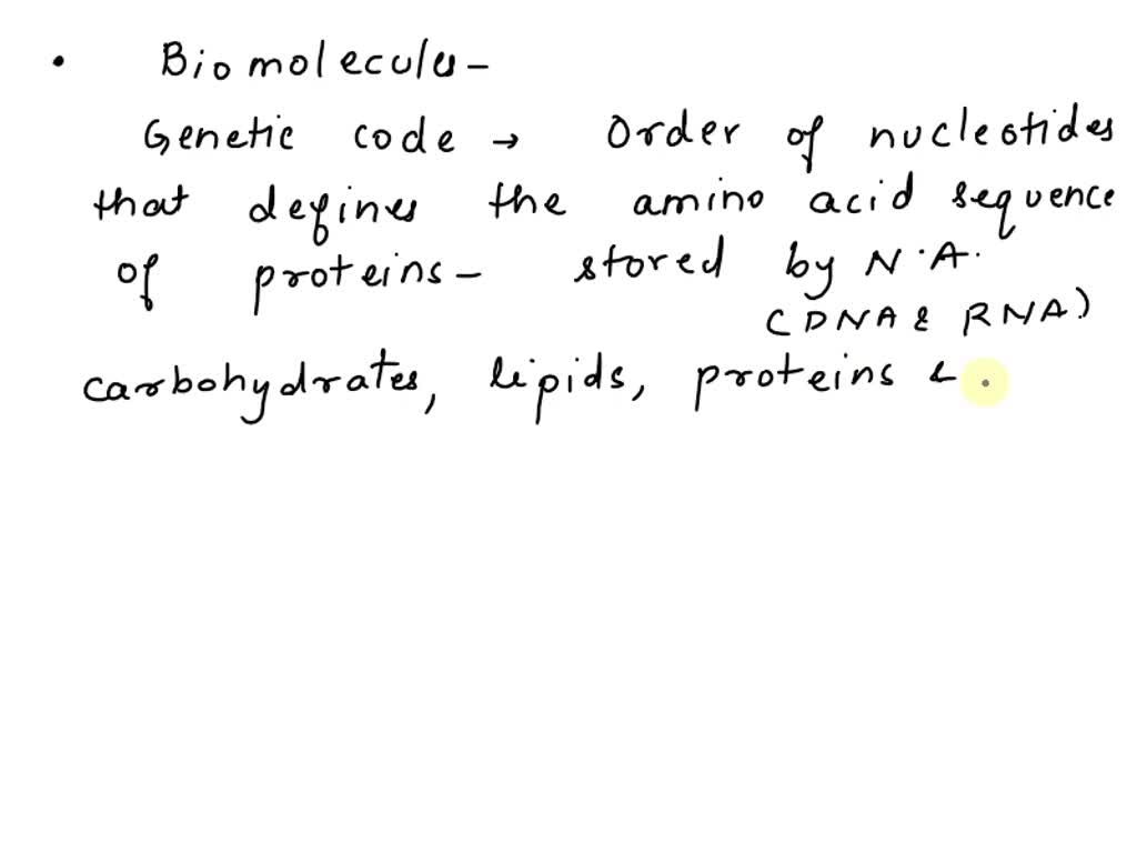 Solved Determine The Biomolecule S That Are Formed Based On The