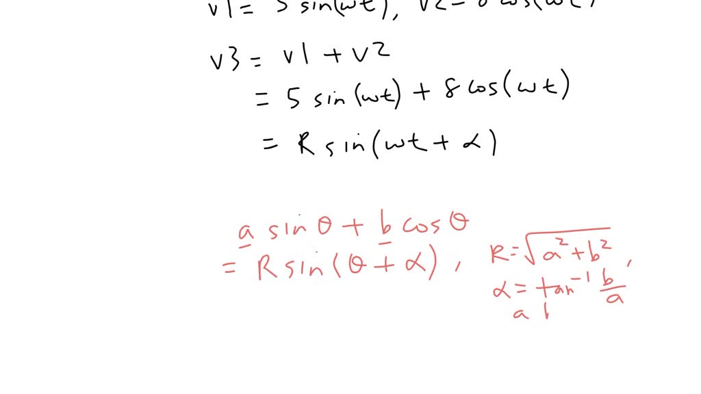 Solved The Voltage V And V Are Represented By Waveforms As Follows