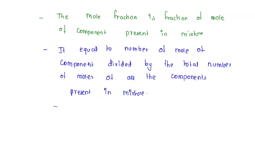 SOLVED Select All The Statements That Correctly Describe The Mole