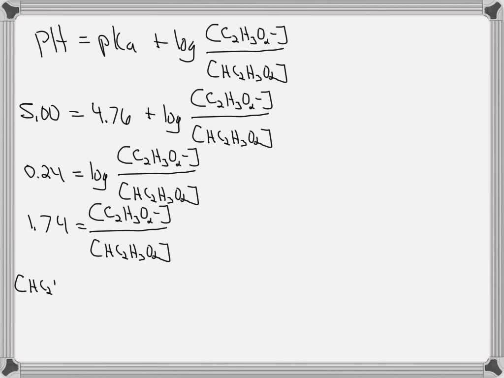 Solved Calculate The Concentration Of Acetic Acid And Acetate Ion In A