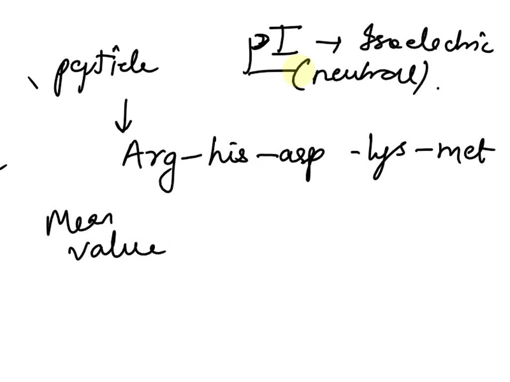 Solved Calculate The Pi Of The Following Peptide Arg His Asp Lys Met