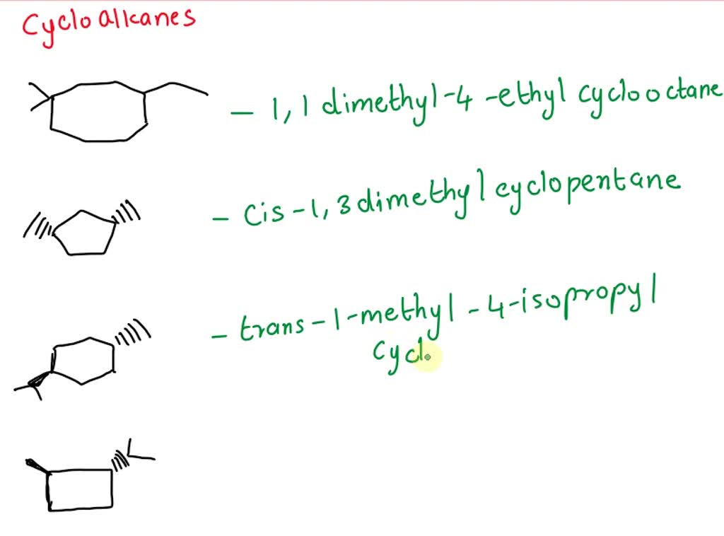 Solved Give Iupac Names For The Following Cycloalkanes