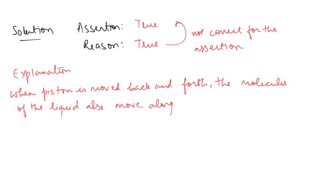 Solved Assertion Waves Produced In A Cylinder Containing A Liquid By