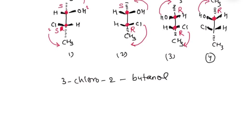 Solved The Structure For Chloro Butanol Has Four Stereoisomers