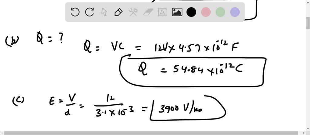 Solved An Air Filled Capacitor Is Made From Two Flat Parallel Plates