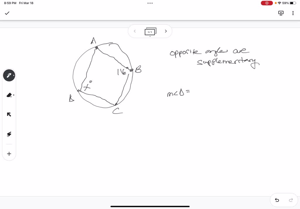 Solved Quadrilateral Abcd Is Inscribed In This Circle What Is The